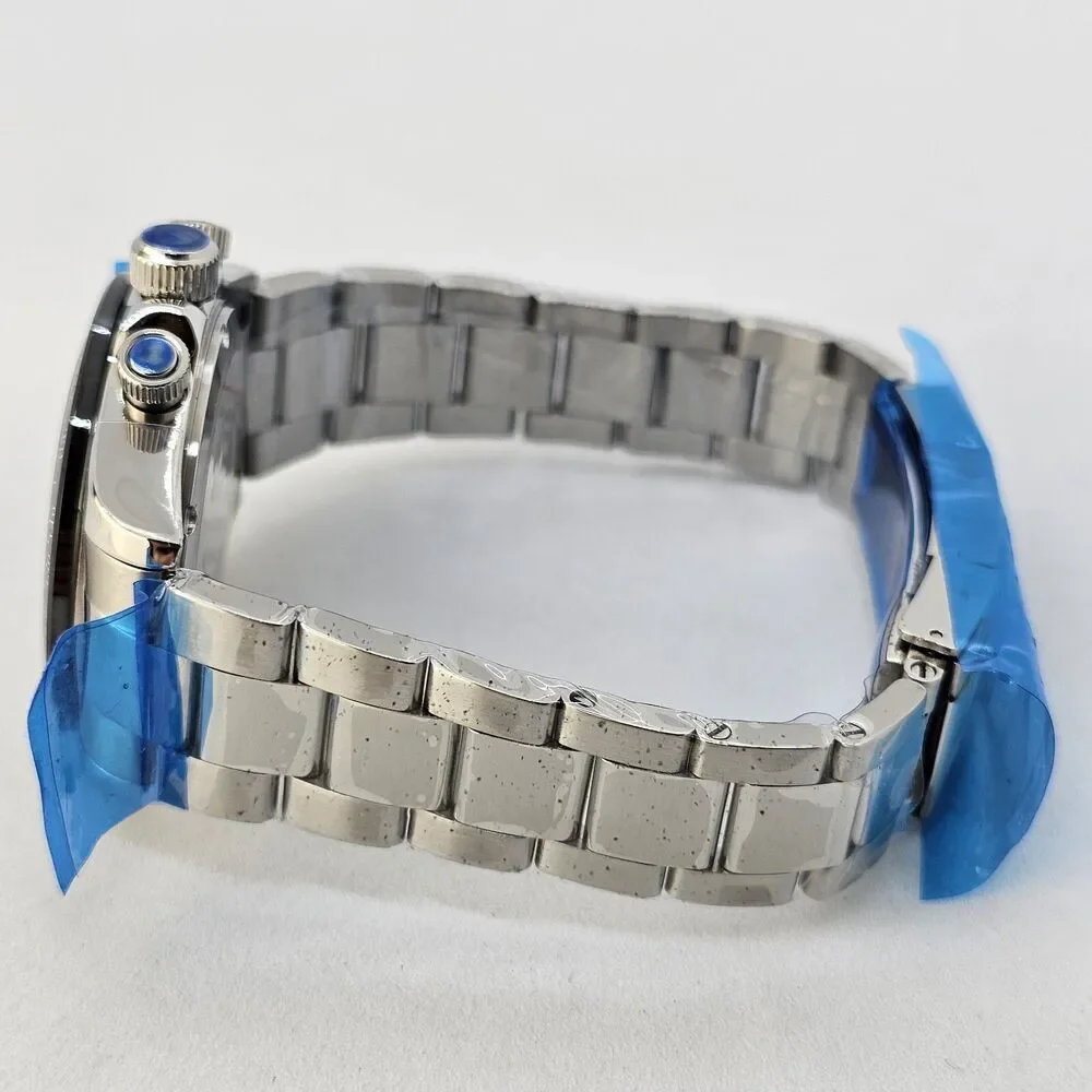 Pagani Design Men's Watch 40MM Black Dial‎ Black Bezel Gray Bracelet Band Date